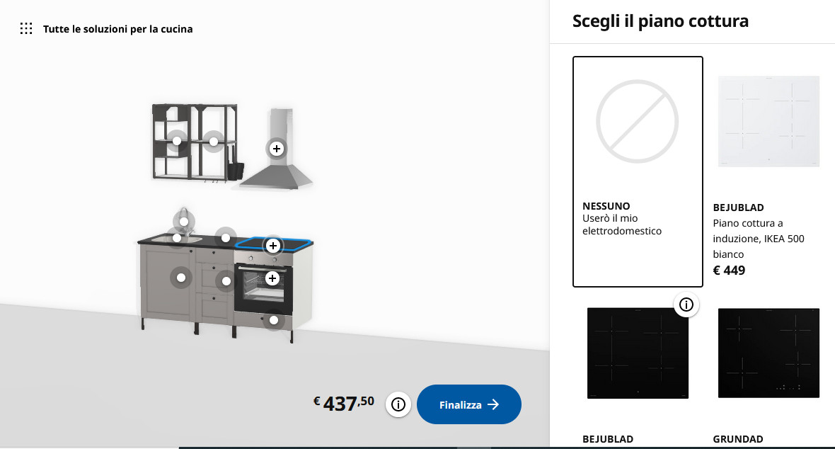 Cucine Ikea visualizzatore interattivo planner online Enhet